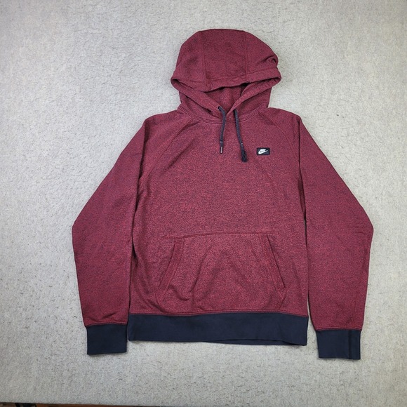 Nike Other - Nike French Terry Pullover Men's Shoebox Hoodie Red Black 678564 Sz S Sweatshirt